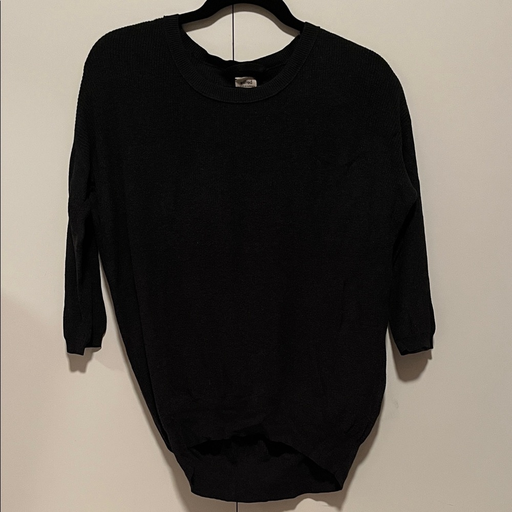 Aritzia Wilfred Charcoal Knit Sweater